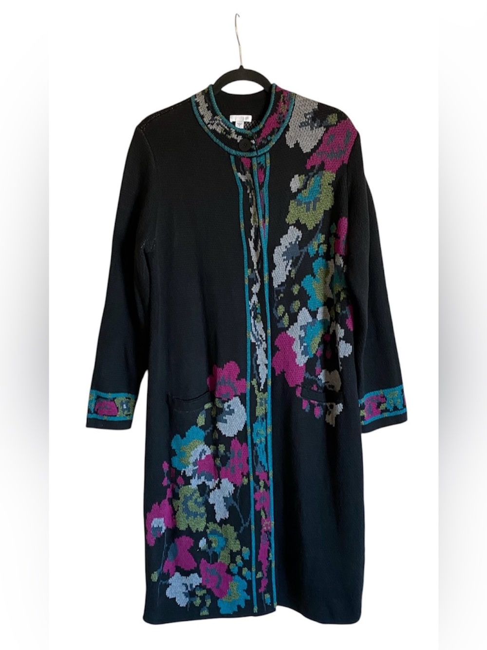 Women’s J JILL Floral Long Sweater Cardigan M